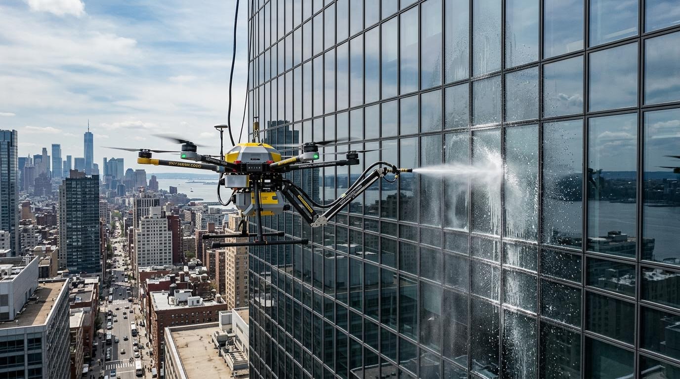 High-rise building glass facade